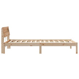 Bed Frame with Headboard Brown 90 x 190 cm Solid Pine Wood 872800