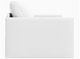 Folding Sofa Bed White 124 x 71 x 78 cm Faux Leather 42030519