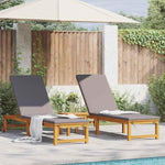 Sun Lounger 2 pcs Brown 53 x 202 x 89cm Solid Acacia wood 3333831