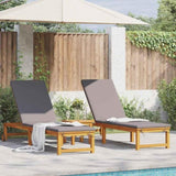 Sun Lounger 2 pcs Brown 53 x 202 x 89cm Solid Acacia wood 3333831