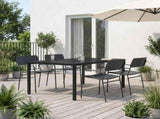 Outdoor Furniture Set 5 pcs Anthracite Steel 3422872