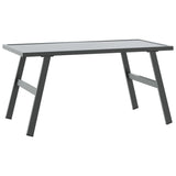 ZNTS Garden Coffee Table Black 90x45x35 cm Powder-coated Steel 4008106