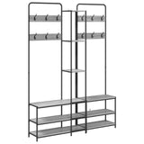 Coat Stand with Shoes Bench Grey Sonoma 143 x 30 x 199.5 cm 8012047