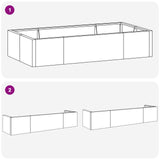 Retaining Wall 6 pcs 200 x 100 x 30 cm Steel Black 3449219