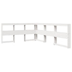 ZNTS Bookcase Bed without Mattress White 140x200 cm Solid Wood Pine 3324318