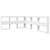 Bookcase Bed without Mattress White 120x190 cm Solid Wood Pine 3324336