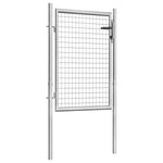 ZNTS Garden Gate Galvanised Steel 105x150 cm Silver 144756