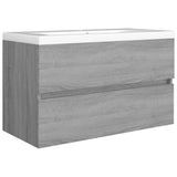 Sink Cabinet Grey Sonoma 80x38.5x45 cm Engineered Wood 815652