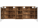 Bathroom Cabinet Set 3 pcs 130 x 14.5 x 70 cm Engineered wood 3403766