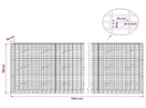 Gabion with 5 mm Wire and 5x10 cm Mesh 700x10x150 cm 3464480