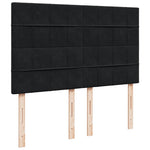 ZNTS Ottoman Bed with Mattresses Black 140x190cm Velvet 3313471