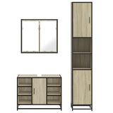 3 Piece Bathroom Furniture Set Sonoma Oak Engineered Wood 3301091