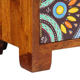 Shoe Cabinet Multicolour 90 x 35 x 40 cm Solid Acacia Wood 4016514