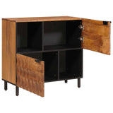 Sideboard Acacia Brown Finish 80 x 33 x 75 cm Solid Mango Wood 4017927