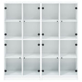 Bookcase with Doors White 136x37x142 cm Engineered Wood 3206517