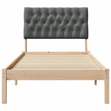 Bed Frame with Upholstered Headboard Brown 90 x 200 cm 878845