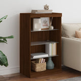 Sideboard with LED Lights Brown Oak 60.5x37x100 cm 836713