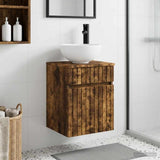 Wall-mounted Sink Vanity Smoked Oak 39 x 35 x 63 cm 890547