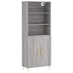Highboard Grey Sonoma 69.5x34x180 cm Engineered Wood 3189243
