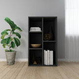 Book Cabinet/Sideboard Black 50x25x80 cm Engineered Wood 800163