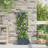 Garden Planter Grey 40 x 40 x 126 cm Plastic 42002871