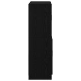 2 Piece Kitchen Cabinet Set Black Engineered Wood 3324143