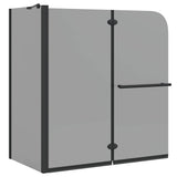 Bi-Folding Shower Enclosure Dark Transparent 120 x 67 x 129 cm 42018542