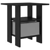 Bedside Table 2 pcs Black Oak 41 x 40 x 45 cm Engineered Wood 8000423