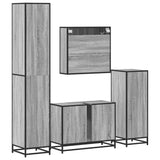 4 Piece Bathroom Furniture Set Grey Sonoma Engineered Wood 3301213