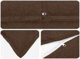 Cushion with Pillow HOUTEN 6 pcs Brown Faux Linen 935051