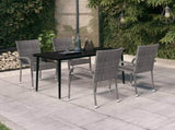 Garden Dining Set Grey and black 3099409