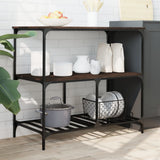 Kitchen Trolley Brown Oak 100x50x95 cm Engineered Wood 842310