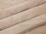 Throw Blanket Beige 240 x 270 cm Fleece 42016976