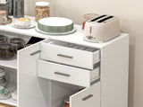 Sideboard, Modern Storage Cabinet with 2 Drawers, 3 Doors and Adjustable Shelves, Kitchen Cabinet T3398P330502