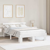 Bed Frame with Headboard White 150 x 200 cm Solid Pine Wood 872438