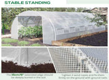 6 x 3 x 2 m Polytunnel Greenhouse with Roll-up Side Walls, Walk-in Grow House Tent with Steel Frame, T3398P314192