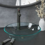 Bathroom Sink with Tap and Push Drain Clear Tempered Glass 3098442
