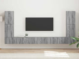 TV Cabinet Set 8 pcs Grey Sonoma Engineered Wood 3409138