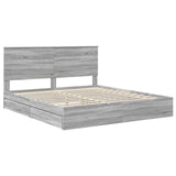 Storage Bed Grey Sonoma 180 x 200 cm Engineered Wood 3409529