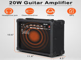 GST Stylish H-H Pickup Tiger Stripe Electric Kit with 20W AMP Bag 16611301