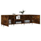 TV Cabinet Smoked Oak 150x30x50 cm Engineered Wood 829081