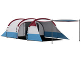 Camping Tent, Large Tunnel Tent with Bedroom and Living Area, 2000mm Waterproof, Portable with Bag T3398P349051