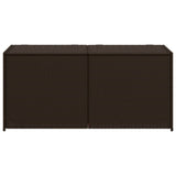 Garden Storage Box Brown 283L Poly Rattan 365313