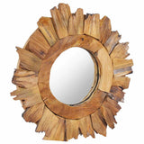 Wall Mirror 40 cm Teak Round 288803