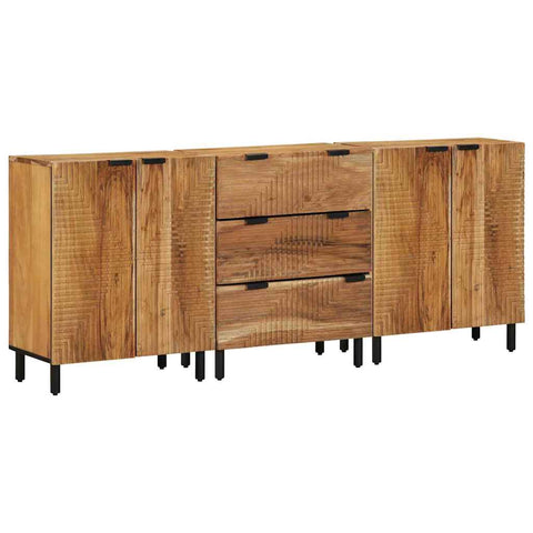 Sideboard 3 pcs Brown 60 x 33 x 75 cm Solid Acacia wood 3310011