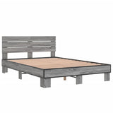 Bed Frame without Mattress Grey Sonoma 135x190 cm Double 3280165