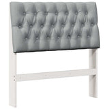 Upholstered Headboard Light Grey 90 cm Solid Pine Wood 879363