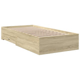 Bed Frame with Drawers without Mattress Sonoma Oak 90x190 cm Single 3280435