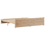 Bed Frame without Mattress 200x200 cm Solid Wood Pine 3301696
