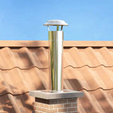 Chimney Head Extension Silver 26 x 26 x 50 cm Stainless Steel 42008440